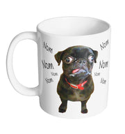 Mug Fun -  Pug dog chien Nom Nom Nom - Artist Deluxe