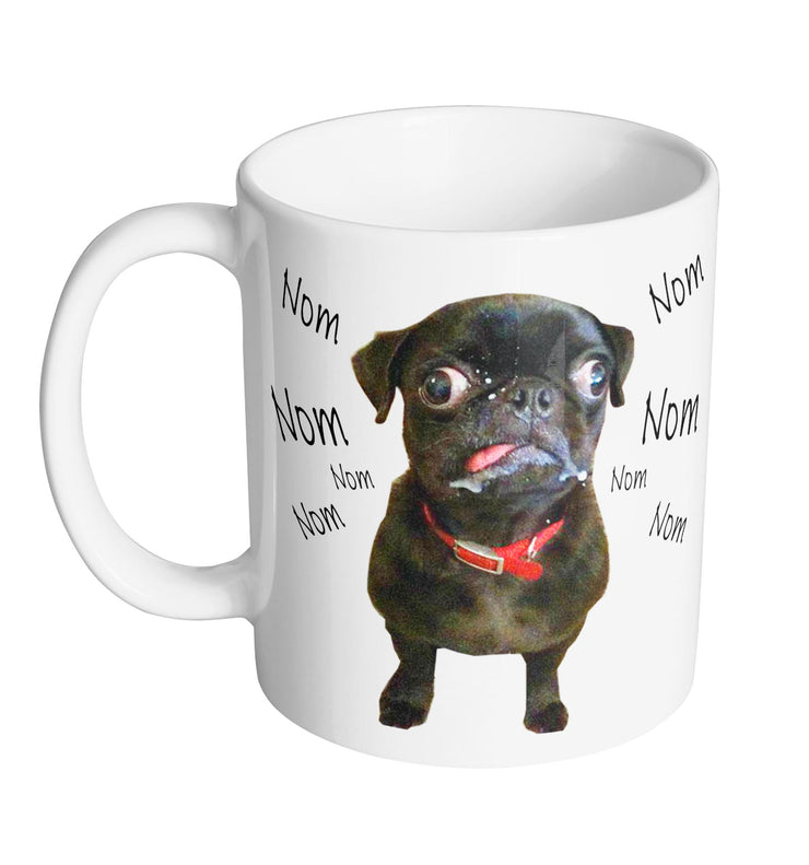 Mug Fun -  Pug dog chien Nom Nom Nom - Artist Deluxe