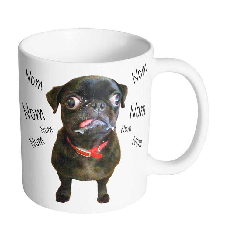 Mug Fun -  Pug dog chien Nom Nom Nom - Artist Deluxe