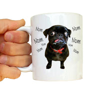Mug Fun -  Pug dog chien Nom Nom Nom - Artist Deluxe
