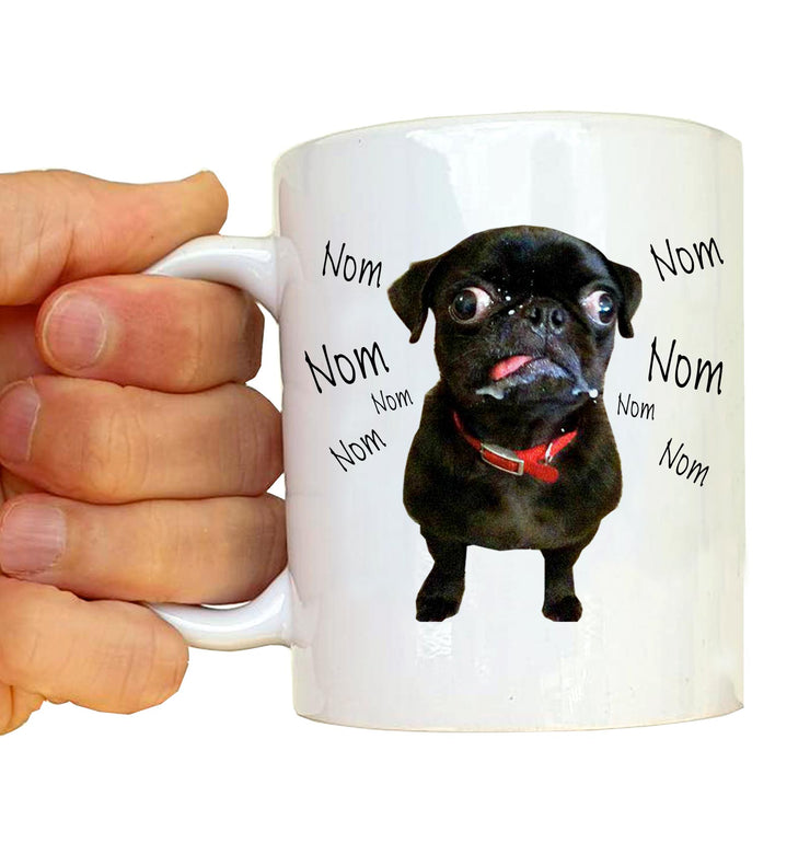 Mug Fun -  Pug dog chien Nom Nom Nom - Artist Deluxe