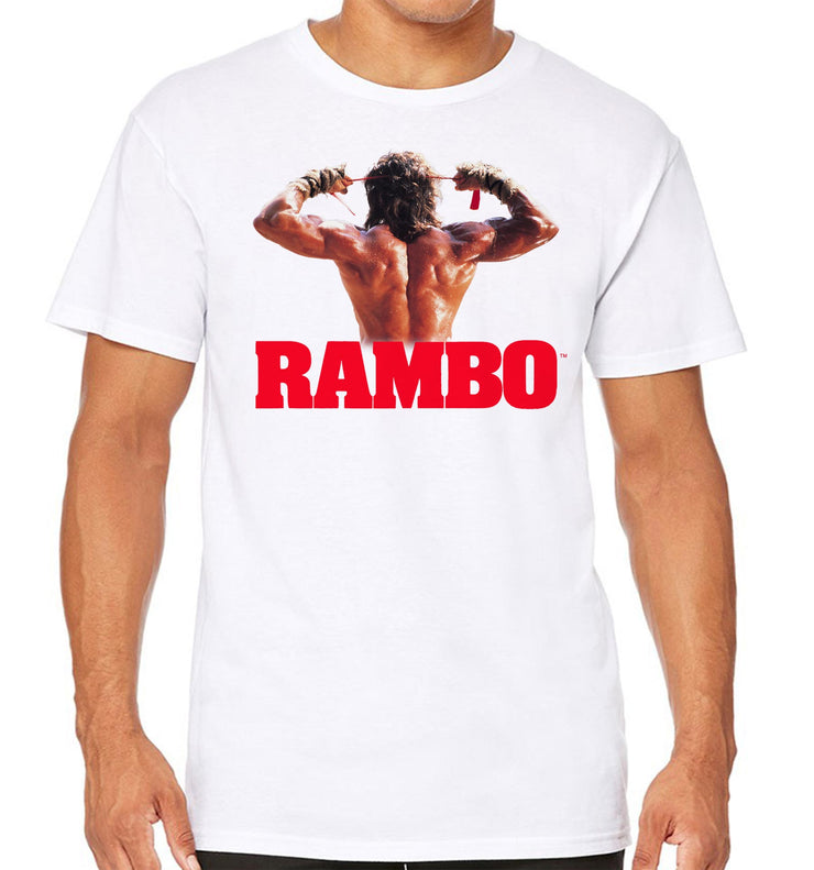 T-Shirt Blanc Rambo - Rambo Back