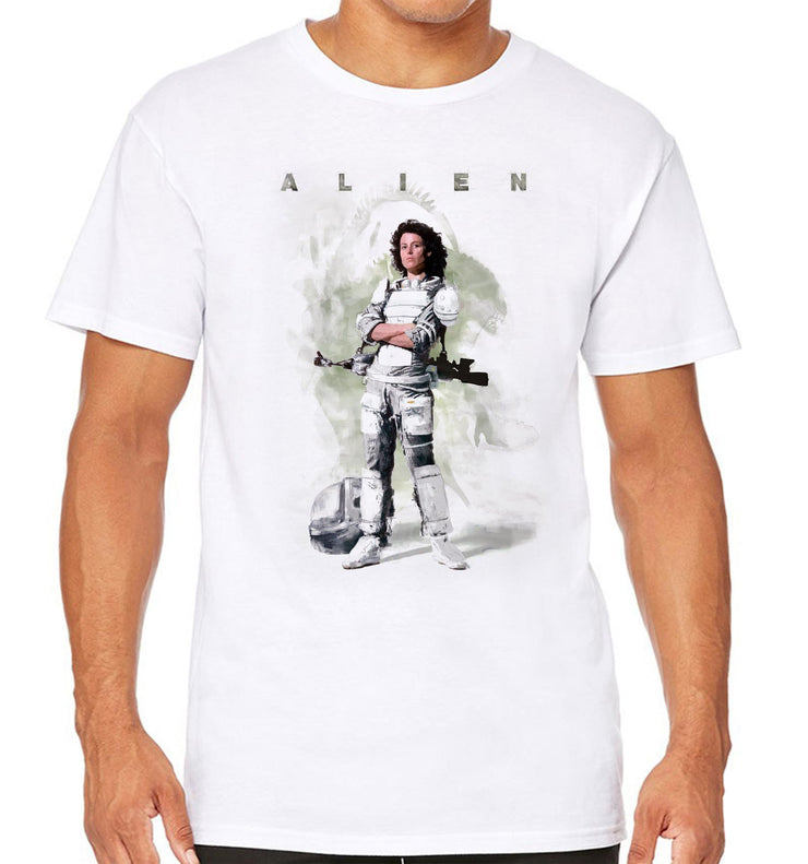 T-Shirt Blanc Alien - Ripley Art Team Nostromo