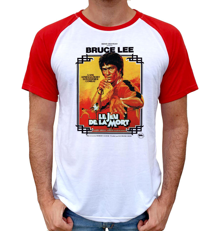 T-Shirt Bruce Lee Bi-colore - Le Jeu de la Mort Cover - Artist Deluxe