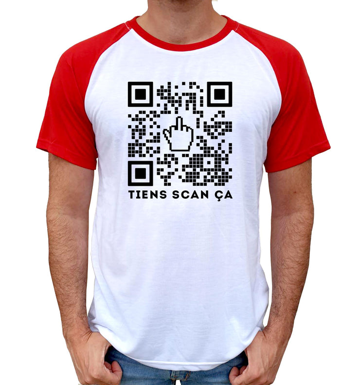 T-Shirt Resistance Bi-Colore - QR code Fuck Scan ça - Artist Deluxe