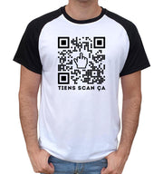 T-Shirt Resistance Bi-Colore - QR code Fuck Scan ça - Artist Deluxe