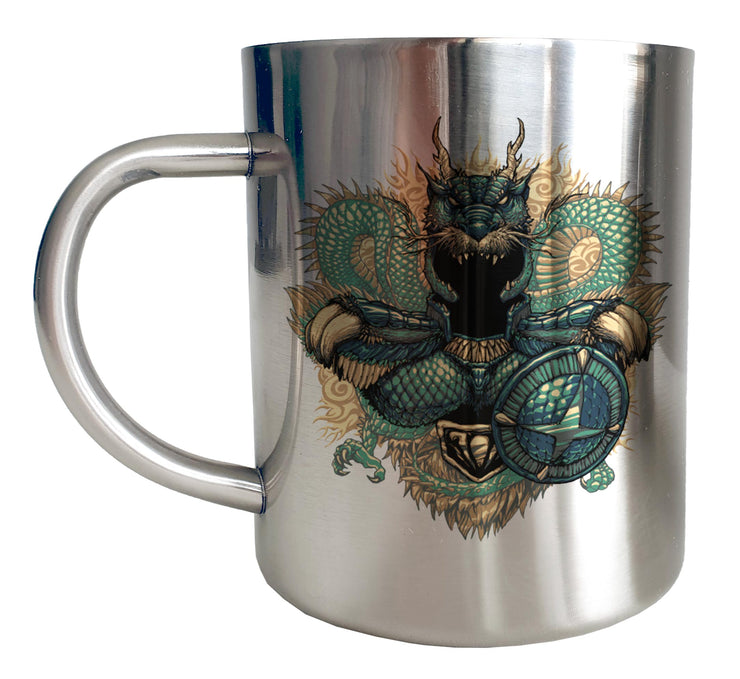 Mug Inox chrome Metal Saint Seiya - Icon Art Shiryu du dragon - Artist Deluxe