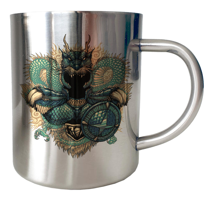 Mug Inox chrome Metal Saint Seiya - Icon Art Shiryu du dragon - Artist Deluxe
