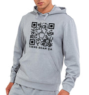 Sweat Fun à capuche Gris - QR CODE scan ça !