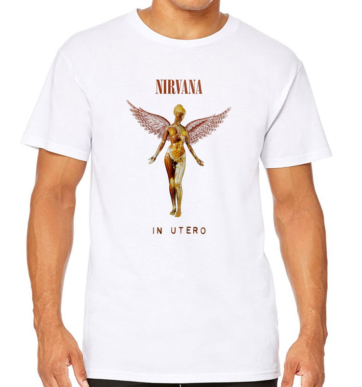 T-Shirt Blanc Nirvana - In utero Cover Art