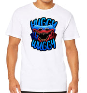 T-Shirt Blanc Huggy Wuggy - Logo ART Huggy Wuggy