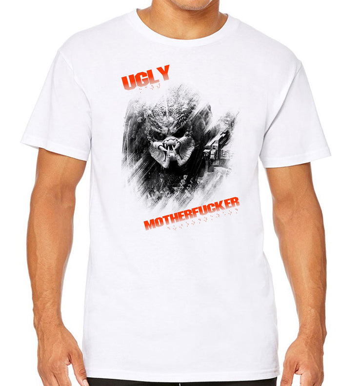 T-Shirt Blanc Predator 1987 - You Ugly Mother