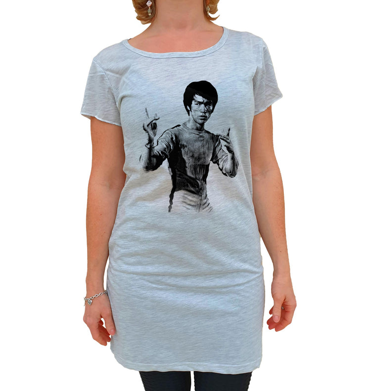 T-Shirt Tunique 38/40 Femme - Bruce Lee Pose - Artist Deluxe