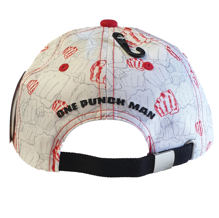 Casquette ONE PUNCH MAN snapback - Beige & Rouge - Poings - Artist Deluxe